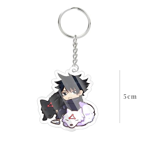 Image of Careflection Jujutsu Kaisen Keychain With Satoru Gojo Megumi Anime Transparent Acrylic Pendant