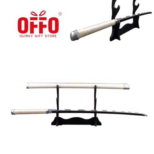 Image of Offo Demon Slayer Inosuke Wooden Katana | 100CM Life-Size Anime Sword | Wooden Replica for Cosplay, Martial Arts, Home Decor & Gifts | Ideal for Anime Fans, Kids & Collectors