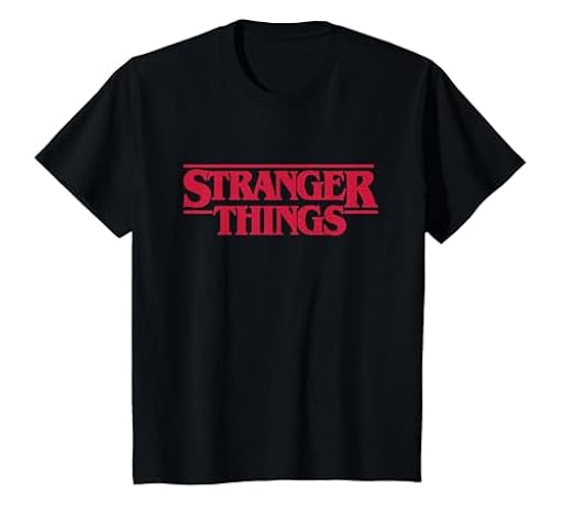 Stranger Things Main Logo Camiseta, Niños, Negro, 12 años | Ya disponible en tu tienda friki favorita! En mundofriki.es!