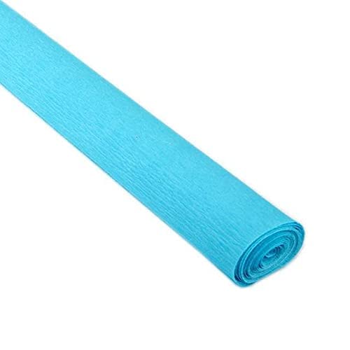 SEJASCOLLECTIONS | Set of 1 Roll, Blue | Crepe/Wrinkled Paper Rolls, unruled 8ft Length/20in Width, 75 GSM Craft Paper (Set of 1, Blue)
