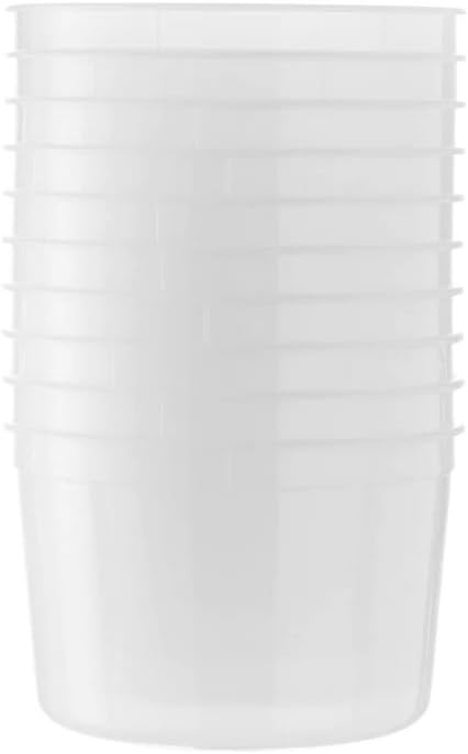 Miniatura 6 de Nicole Fantini Recipientes de delicatessen con tapas, 64 onzas, a prueba de fugas, 50 juegos de vasos de plástico sin BPA, recipiente hermético