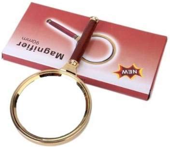 Anand traders 90mm golden frame magnifying glass,3x magnification 2