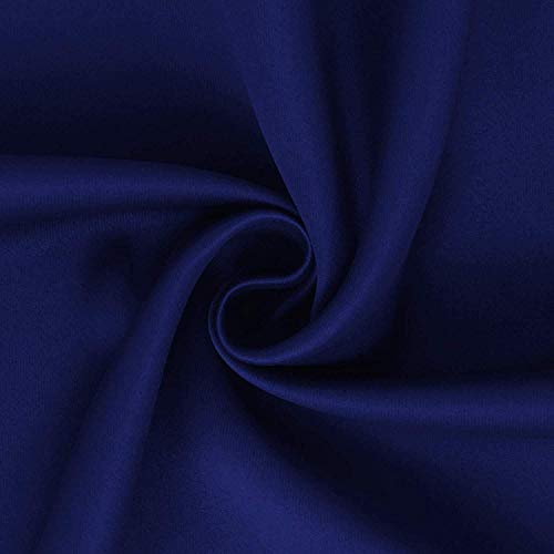 Image of Purav Light 7 Feet Blackout Curtains | Faux Silk Fabric| Thermal Insulated, Noise Reducting, Heavy Duty, Sun Blocking for Home Living Room & Bedroom, Eyelet Design| Blue Set of 1