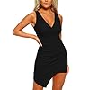 Mizoci-Womens-Casual-Sleeveless-Ruched-Cocktail-Party-Dresses-Bodycon-Mini-Sexy-Club-Dress Mizoci Women's Casual Sleeveless Ruched Cocktail Party Dresses Bodycon Mini Sexy Club Dress,Medium,Black