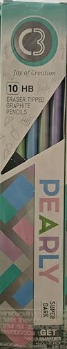 Image of Doms C3 PEARLY HB ERASER TIPPED GRAPHITE PENCIL | MULTICOLOR BODY | Hexagonal SHAPE