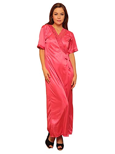 Image of Clovia Women's Satin 4 Pcs Satin Nightwear