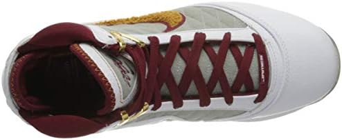 Nike Men's Lebron VII Basketball Shoe, White Bronze Team Red Wolf Grey, 8 | Image 4
