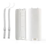 2Pack Battery Back Door Cover Case for Nintendo Wii/Wii U Back Cover Shell Replacement Rear Battery Housing...