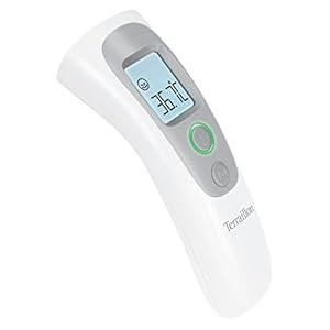 Terraillon Thermometer, contactloze infraroodmeter, voor lichaam, voorwerpen, vloeibare kleding en ruimtes, opslag van…