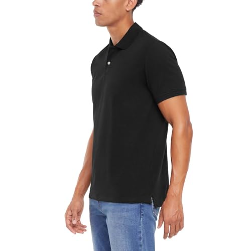 GAP Pique Polo Shirts for Men, Lightweight Cotton T Shirts for Man - Black Small miniatura 3