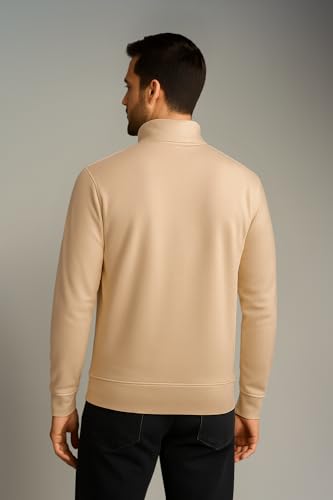 Image of Half Zipper Solid Sweatshirt for Men