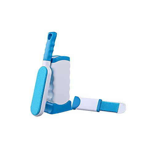 Nieboa 1 Large Size and 1 Small Size Portable Pet Hair Removal Brush, with Self Cleaning Base, Which Can Easily Remove Pet Fur and Fluff from Carpets, Sofas, Clothing,Car Seat