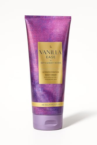 Bath & Body Works Vanilla Ease Ultimate Hydration Body Cream, 8 oz / 226 g – Aloe, Shea Butter, Cocoa Butter, 24-Hour Moisture (1)