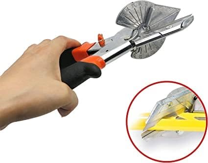 Red Oak Tools Multi Angle Miter Shear Cutter 45 Degree To 135 Degree (Handle Color - Vary) Including 5 Spare Blades- Multi Purpose