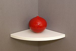 MasterShelf White Corner Floating Shelf 300x300x22mm