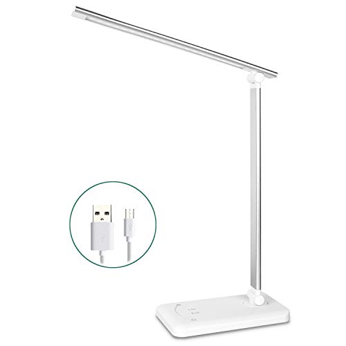 Semdisan LED Table Lamp, Desk Lamps Office, USB Bedside Lights for Reading, 5