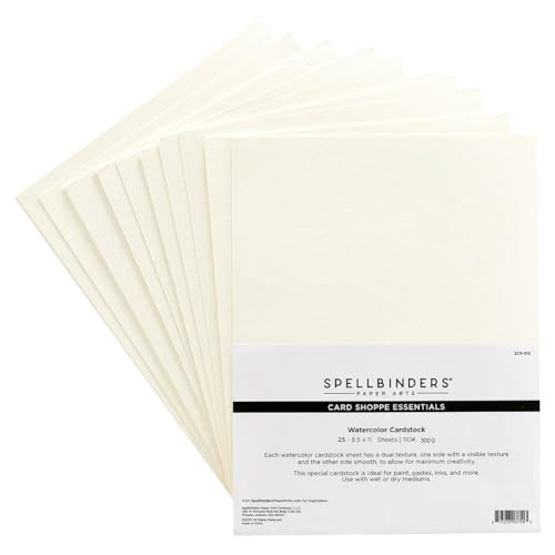 Spellbinders 25-Pack Watercolor Paper, White