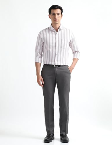 Image of Arrow Checked Slim Fit Mens Formal Shirt - Cotton, Breathable & Comfortable, Full Sleeves Shirts for Men