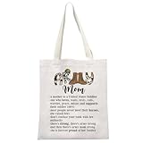 MEIKIUP Army Mom Definition Tote Bag Military Mom Gift for Woman Army Mom Wife Gift Thank You Military Mother Gift (army mom TB)