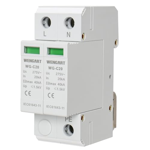 Wengart Parafoudre AC 275V 2P Dispositif de Protection...