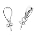 12 pcs .925 Sterling Silver Bail Pin With 3mm Cup/Cap Pearl Pendant Connector