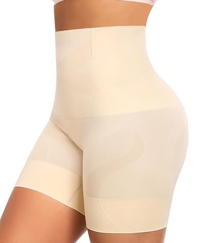 Image of Werena Shapewear for Women Tummy Control Shaping Shorts High Waist Body Shaper Panties Underwear Slip Shorts Under Dresses