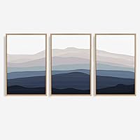 3 Piece Framed Canvas Wall Art Colorful Misty Canvas Prints Home Artwork Decoration for Living Room,Bedroom - 16