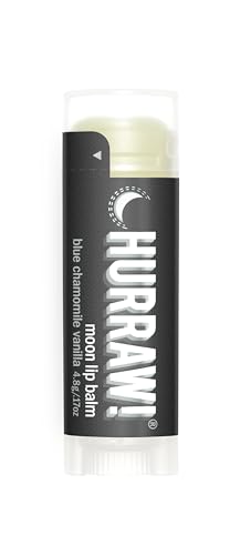 Hurraw! Moon Night Treatment (Blue Chamomile, Vanilla) Lip Balm: Organic, Certified Vegan, Cruelty and Gluten Free. Non-GMO, 100% Natural. Bee, Shea, Soy and Palm Free. Made in USA