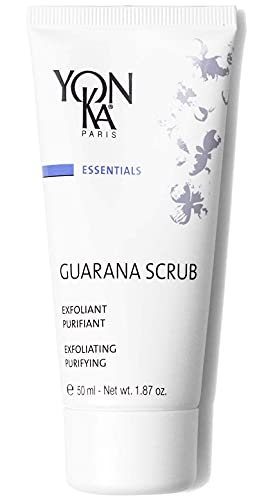 Yon-Ka Guarana Scrub (50ml) Gentle Facial Exfoliator and Detoxifying Scrub, Remove Dead Skin and Unclog Pores with Botanical Complex and Brown Rice Micro Beads, Normal and Acne Prone Skin, Paraben-Free