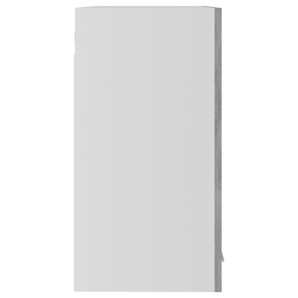 vidaXL Armoire vitrée Murale Lyon, 60x31x60 cm, Bois reconstitué Gris Béton, Meuble Suspendu, Rangement Salle de Bain & Cuisine, Organisateur Maison