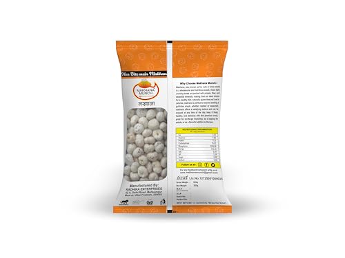 Image of MAKHANA MUNCH Makhana, Plain, 250 grams, 100% Natural Fox Nuts (250g)
