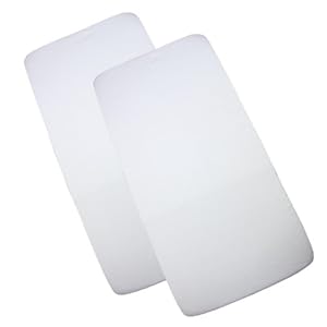 BabyPrem bébé Lot de 2 ajustée en coton Lit de Voyage draps 95 x 65cm Blanc