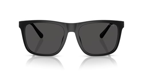 Coach Men's HC8427U Universal Fit Square Sunglasses, Matte Black/Grey Solid, 57 mm
