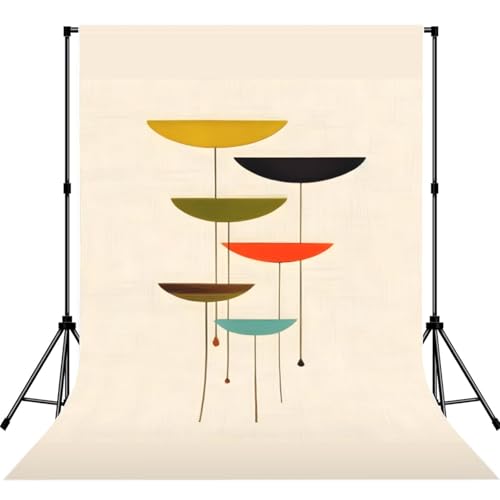 Toile de fond pour photographie portrait moderne du milieu du siècle imprimée
