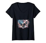Photo Gallery donna eagle usa flag patriotic 4th of july maglietta maglietta con collo a v Photo Gallery donna eagle usa flag patriotic 4th of july maglietta maglietta con collo a v