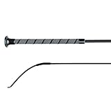 HORZE Sure Grip Lightweight Dressage Schooling Whip with Anti-Slip Rubber Handle - Black - 44 in