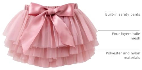 Image of 6M-3T Infant Baby Girl Tutu Skirt Toddler Girls Solid Color Tulle Skirts Birthday Outfits with Headband