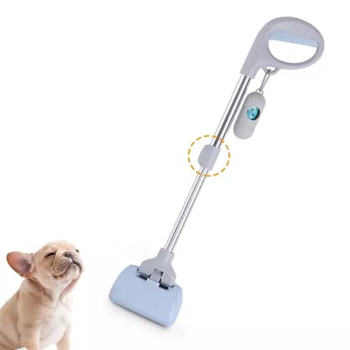 RvPaws pet Adjustable Size Poop Scooper | Waste Collector Long Portable & extendable 46-68cm Handle | Potty Picker with Bag for Dogs, Cats, Pets