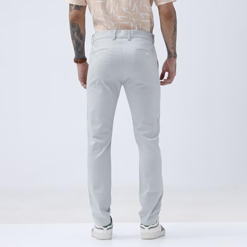 Image of BASICS Premium Cotton Stretch Formal Trousers for Men | Office Pants