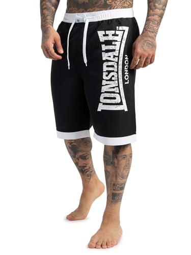 Lonsdale London Clennel Hombre Bañador Negro L 100% poliéster