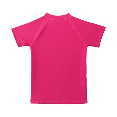 Girls Rash Guard UPF 50+ Sun Protective Short Sleeve Swimwear Outdoor Athletic Tops Swim Shirt2