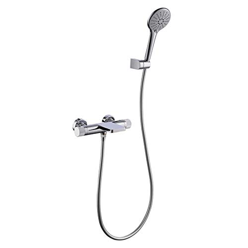 Mitigeur thermostatique douche avec robinet de bain cascade anti-brûlure