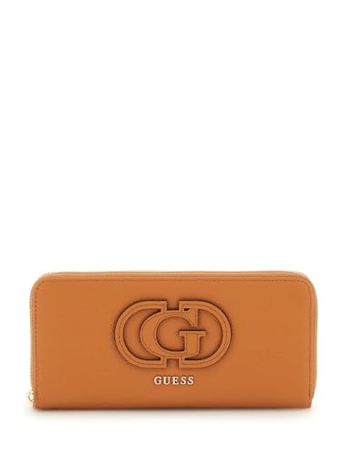 GUESS Calebra Carteira grande com zíper, Conhaque, One Size