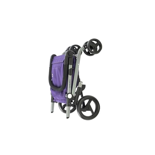 Carlett - Lite Family Lett470 |Warenkorb | Zusammenklappbarer Einkaufswagen | 4 Räder | Verstellbarer Lenker und Sicherheitsbremse | Erweiterbare Tasche 58L | Kühltasche 12L | Viola – Bild 6