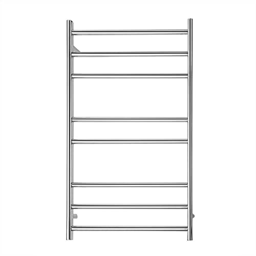 Toallero con calefacción, 8 barras, toallero eléctrico, calentador de toallas de baño, calentador de toallas eléctrico montado en la pared, calentador de secado de toallas de 31.5 x 20.5 pulgadas, 70