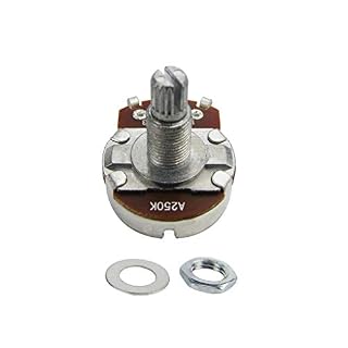 FLEOR Potentiomètre de guitare pleine grandeur A250k L18mm potentiomètres de contrôle de tonalité audio, paquet de 10 – Image 6