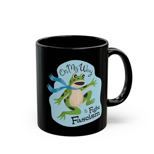 Meandering Annie Frog Resistance Black Mug, Inflatable Frogs Costume 11 Ounce Coffee Mugs,...