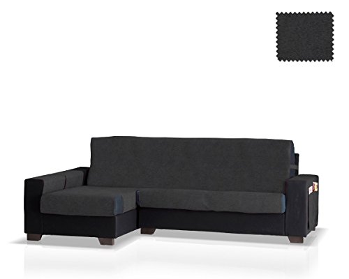 JM Textil Couvre Canapé d'angle Pharma Angle Gauche, Taille Normale (245 Cm.), Couleur Noir