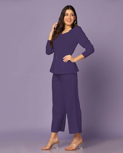 Image of Leriya Fashion Co-ord Set for Women Stylish Lycra Cotton | Western Summer Dress for Woman | Trendy Summer Casual Travel Outfit | A Line Dresses for Women | Western Stylish Midi Party Dress Outfits