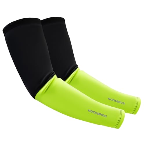 ROCKBROS Thermal Arm Warmers Compression Arm Sleeves for Men Cycling Arm Warmers for Winter Outdoor Activities
